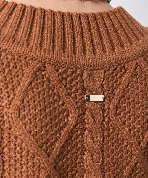 CHIC STYLE(シックスタイル)の「ケーブル編Vネックロングスリーブニットプルオーバー<大きいサイズ有>シックスタイル(ニット/セーター・レディース・アイボリー/グレー/キャメル・5L/4L/3L/LL/L/M)」の14枚目の写真