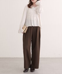 natural couture | ツータックイージースラックスパンツ(その他パンツ)
