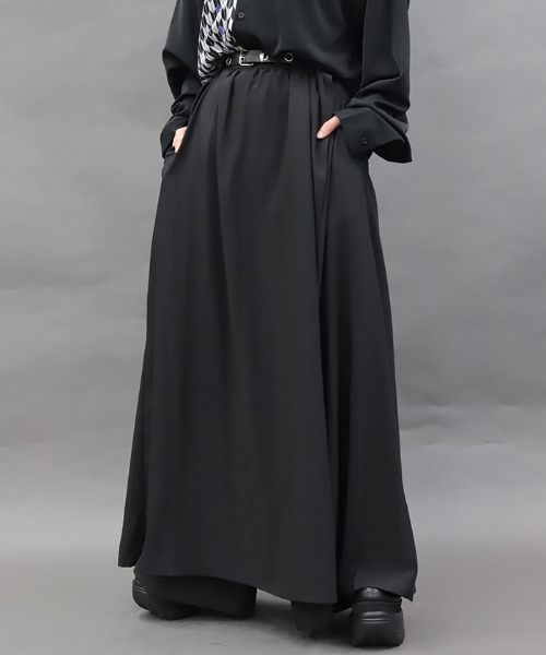 レイヤードラップ袴パンツ