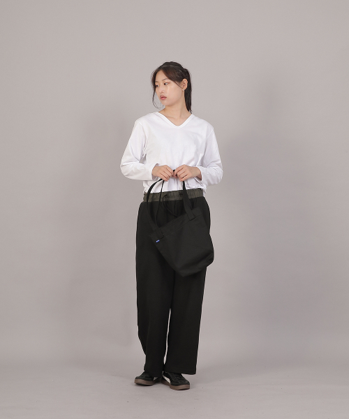 SAINTCREW（セントクルー）の「コットントラペーズポケットエコバッグ TPE-165 ブラックM（エコバッグ/サブバッグ・レディース・その他・フリー）」の4枚目の写真