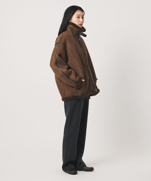MARW UNITED ARROWS(マルゥ ユナイテッドアローズ)の「<MARW UNITED ARROWS>ムートン ライク ジャケット(その他アウター・レディース・ブラック/ダークブラウン・38/36)」の5枚目の写真