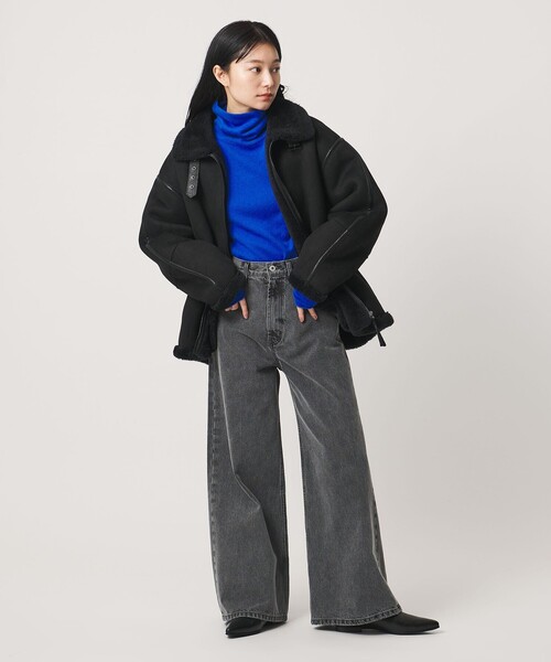 MARW UNITED ARROWS(マルゥ ユナイテッドアローズ)の「<MARW UNITED ARROWS>ムートン ライク ジャケット(その他アウター・レディース・ブラック/ダークブラウン・38/36)」の8枚目の写真