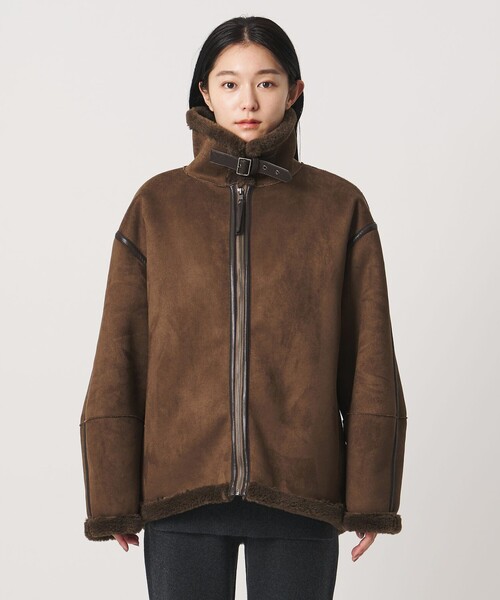 MARW UNITED ARROWS(マルゥ ユナイテッドアローズ)の「<MARW UNITED ARROWS>ムートン ライク ジャケット(その他アウター・レディース・ブラック/ダークブラウン・38/36)」の9枚目の写真
