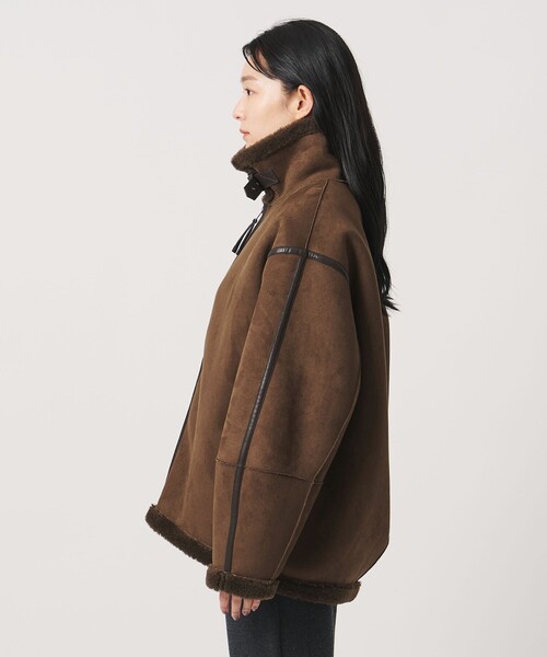 MARW UNITED ARROWS(マルゥ ユナイテッドアローズ)の「<MARW UNITED ARROWS>ムートン ライク ジャケット(その他アウター・レディース・ブラック/ダークブラウン・38/36)」の10枚目の写真