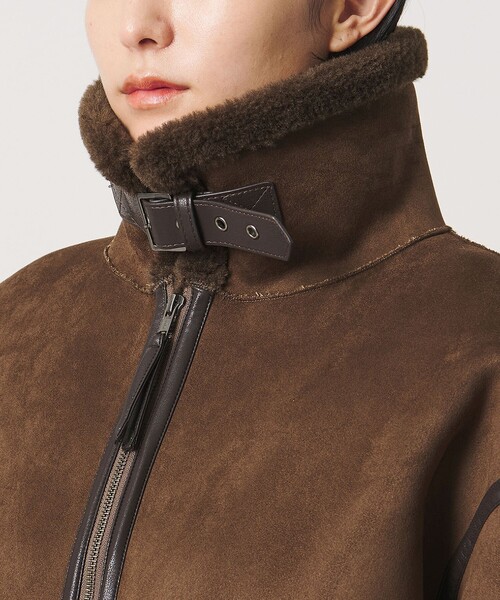 MARW UNITED ARROWS(マルゥ ユナイテッドアローズ)の「<MARW UNITED ARROWS>ムートン ライク ジャケット(その他アウター・レディース・ブラック/ダークブラウン・38/36)」の12枚目の写真