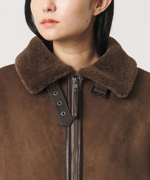 MARW UNITED ARROWS(マルゥ ユナイテッドアローズ)の「<MARW UNITED ARROWS>ムートン ライク ジャケット(その他アウター・レディース・ブラック/ダークブラウン・38/36)」の13枚目の写真
