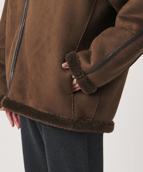 MARW UNITED ARROWS(マルゥ ユナイテッドアローズ)の「<MARW UNITED ARROWS>ムートン ライク ジャケット(その他アウター・レディース・ブラック/ダークブラウン・38/36)」の15枚目の写真