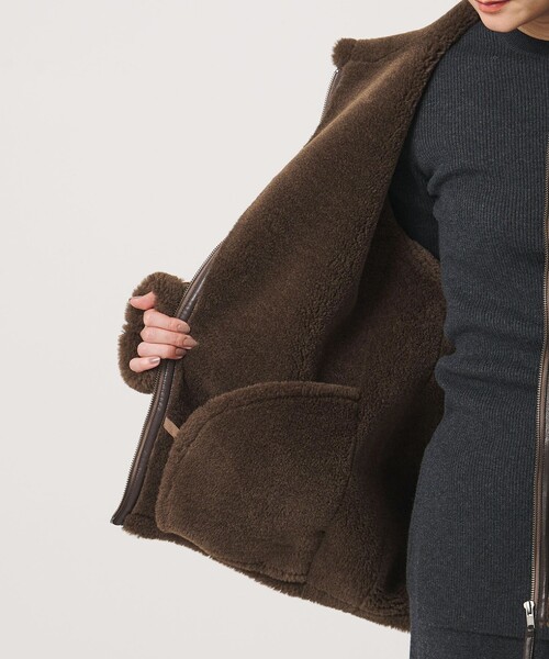 MARW UNITED ARROWS(マルゥ ユナイテッドアローズ)の「<MARW UNITED ARROWS>ムートン ライク ジャケット(その他アウター・レディース・ブラック/ダークブラウン・38/36)」の17枚目の写真