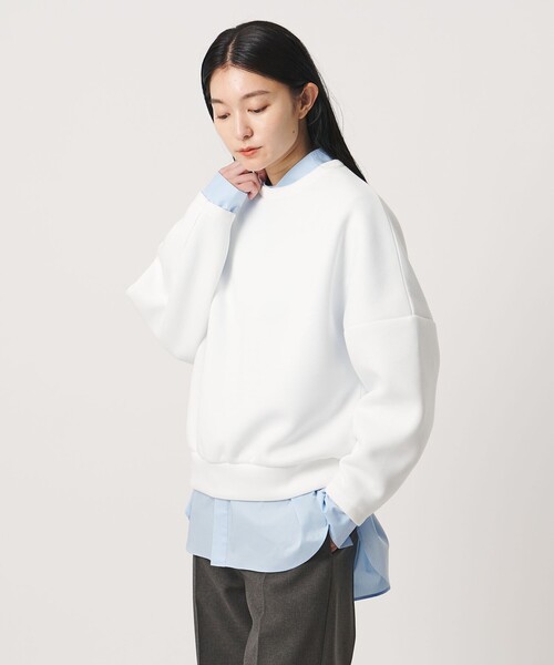 MARW UNITED ARROWS（マルゥ ユナイテッドアローズ）の「＜MARW UNITED ARROWS＞クルーネック ダンボール プルオーバー（スウェット・レディース・ダークグレー/ネイビー/ホワイト・FREE）」の7枚目の写真