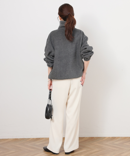 JOURNAL STANDARD relume(ジャーナルスタンダード レリューム)の「《追加》ソフトフリースオーバーサイズプルオーバー(その他トップス・レディース・チャコールグレー/ライトグレー/ベージュ・FREE)」の7枚目の写真