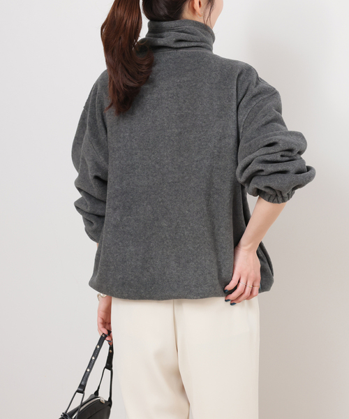 JOURNAL STANDARD relume(ジャーナルスタンダード レリューム)の「《追加》ソフトフリースオーバーサイズプルオーバー(その他トップス・レディース・チャコールグレー/ライトグレー/ベージュ・FREE)」の12枚目の写真