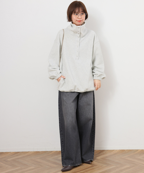 JOURNAL STANDARD relume(ジャーナルスタンダード レリューム)の「《追加》ソフトフリースオーバーサイズプルオーバー(その他トップス・レディース・チャコールグレー/ライトグレー/ベージュ・FREE)」の14枚目の写真