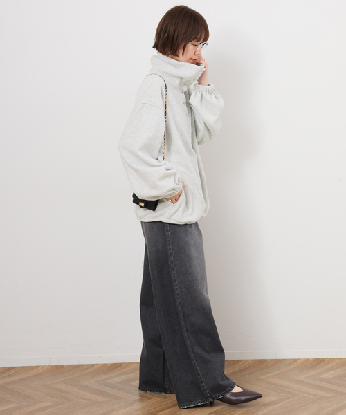 JOURNAL STANDARD relume(ジャーナルスタンダード レリューム)の「《追加》ソフトフリースオーバーサイズプルオーバー(その他トップス・レディース・チャコールグレー/ライトグレー/ベージュ・FREE)」の15枚目の写真