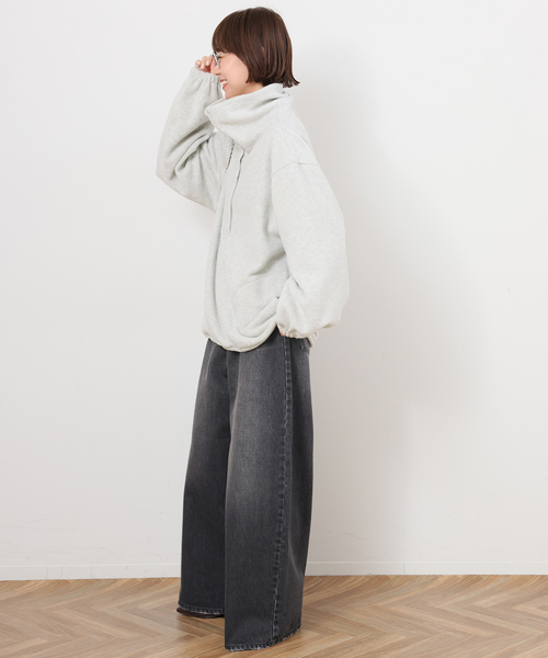 JOURNAL STANDARD relume(ジャーナルスタンダード レリューム)の「《追加》ソフトフリースオーバーサイズプルオーバー(その他トップス・レディース・チャコールグレー/ライトグレー/ベージュ・FREE)」の16枚目の写真