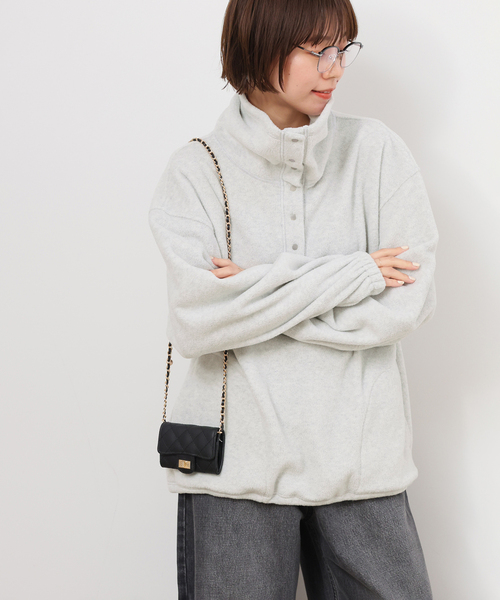 JOURNAL STANDARD relume(ジャーナルスタンダード レリューム)の「《追加》ソフトフリースオーバーサイズプルオーバー(その他トップス・レディース・チャコールグレー/ライトグレー/ベージュ・FREE)」の18枚目の写真