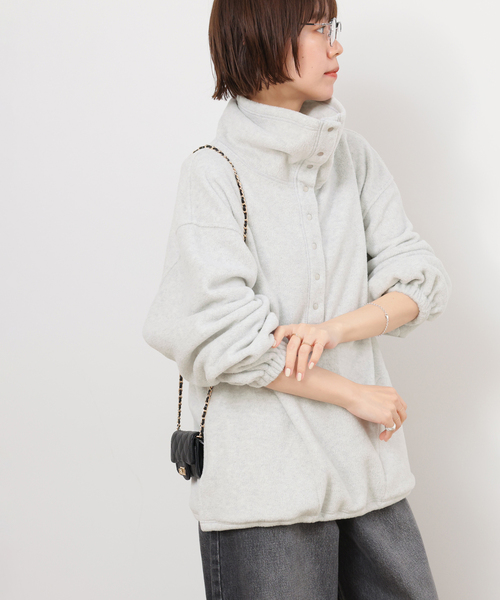 JOURNAL STANDARD relume(ジャーナルスタンダード レリューム)の「《追加》ソフトフリースオーバーサイズプルオーバー(その他トップス・レディース・チャコールグレー/ライトグレー/ベージュ・FREE)」の21枚目の写真