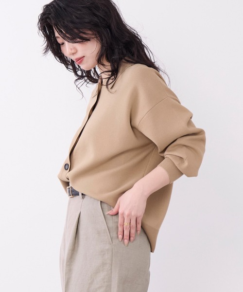 MICA&DEAL(マイカ&ディール)の「ミラノリブカラーカーディガン(ニット/セーター・レディース・グレー/キャメル/ブラック・FREE)」の13枚目の写真