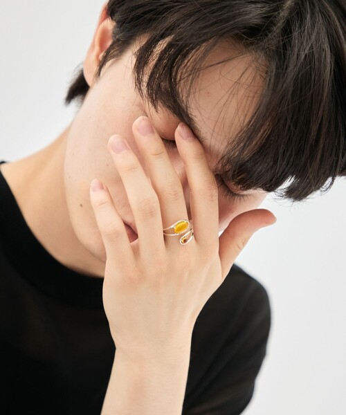 Jouete（ジュエッテ）の「[ジェム] フォークリング クォーツァイト×シトリン（リング・レディース・シルバー・9号/17号/13号）」の7枚目の写真