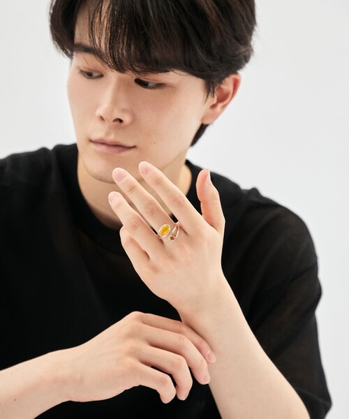 Jouete（ジュエッテ）の「[ジェム] フォークリング クォーツァイト×シトリン（リング・レディース・シルバー・9号/17号/13号）」の8枚目の写真