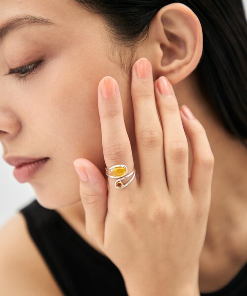Jouete（ジュエッテ）の「[ジェム] フォークリング クォーツァイト×シトリン（リング・レディース・シルバー・9号/17号/13号）」の9枚目の写真