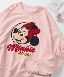 Disney（ディズニー）の「【71】【Disney/ディズニー】ミッキーマウス/ミニーマウス/ドナルドダック/デイジー/裏毛 ワイドシルエット クルーネック スウェット/トレーナー/オーバーサイズ/キャラクター/サガラ刺繍/レディース（S）（スウェット）」