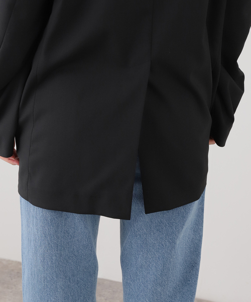 FRAMeWORK（フレームワーク）の「≪手洗い可 / UVカット≫UVカットウォッシャブルOVERジャケット（テーラードジャケット・レディース・ブラック/チャコールグレー・36/38）」の18枚目の写真