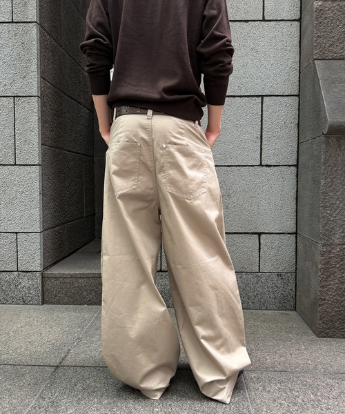 kutir(クティール)の「ASSORT TUCK DESIGN CHINO PANTS / アソートタックデザインチノパン(その他パンツ・メンズ・チャコールグレー/ベージュ/ブラック・SMALL/MEDIUM/LARGE)」の16枚目の写真