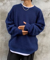 【26年秋冬新作アイテム】【カラバリ豊富！全14色展開！！！】畔編みカラーニット