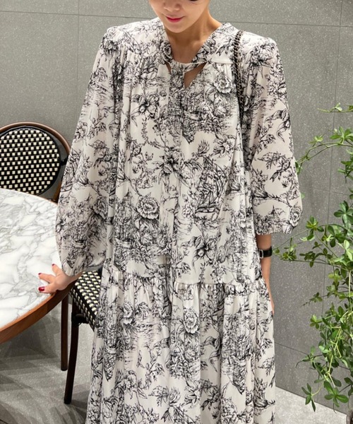 YUGA(ユーガ)の「YUGA_YGMC Korean-style Classic Print Bow-Tie Dress(ワンピース・レディース・ブルー/ブラック・FREE)」の20枚目の写真