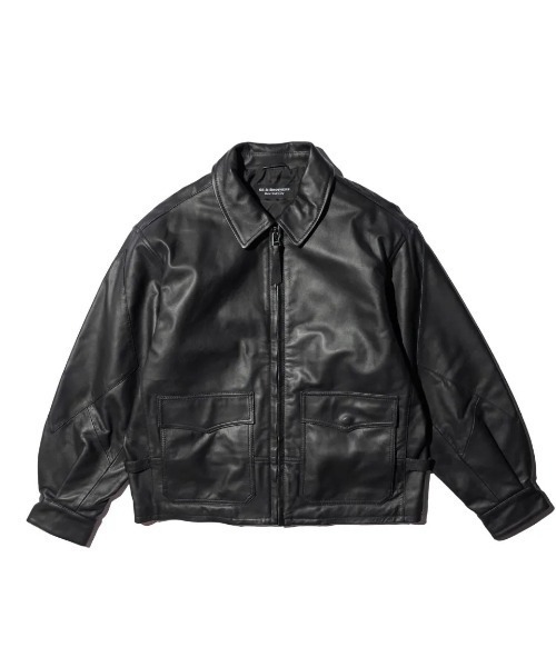 68&brothers(シックスティエイトアンドブラザーズ)の「68&BROTHERS / LEATHER AVIATOR JACKET(ライダースジャケット・メンズ・ブラック・MEDIUM/LARGE)」の1枚目の写真