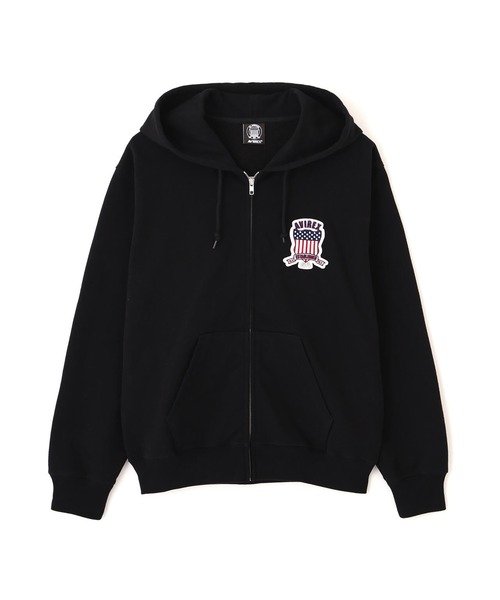 AVIREX(アヴィレックス)の「AVIREX -SIGNATURE VARSITY LOGO ZIP PZRKA(パーカー・メンズ・ブラック/グレー/ホワイト・L/M/XL)」の7枚目の写真