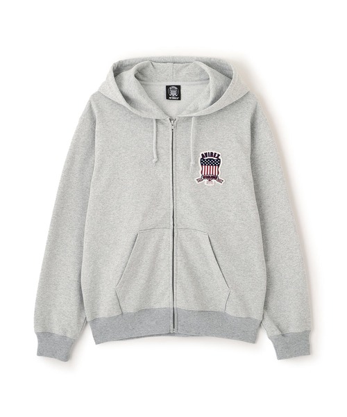 AVIREX(アヴィレックス)の「AVIREX -SIGNATURE VARSITY LOGO ZIP PZRKA(パーカー・メンズ・ブラック/グレー/ホワイト・L/M/XL)」の10枚目の写真