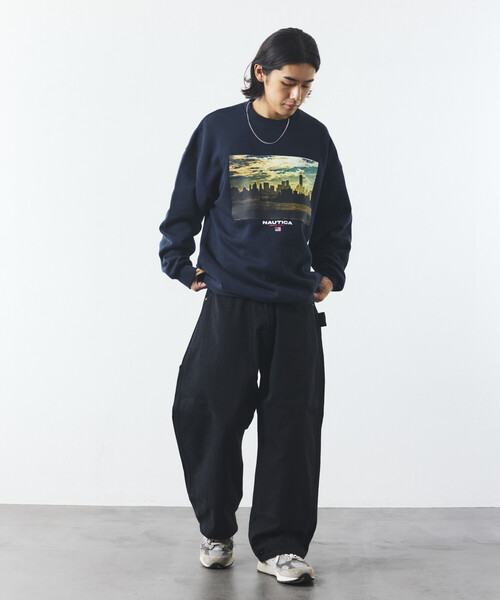 NAUTICA(ノーティカ)の「NAUTICA/ノーティカ Jiro Konami CREW SWEAT 1(スウェット・メンズ・ライトグレー/ネイビー・SMALL/MEDIUM/LARGE/X-LARGE)」の14枚目の写真