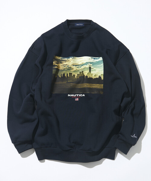 NAUTICA(ノーティカ)の「NAUTICA/ノーティカ Jiro Konami CREW SWEAT 1(スウェット・メンズ・ライトグレー/ネイビー・SMALL/MEDIUM/LARGE/X-LARGE)」の9枚目の写真