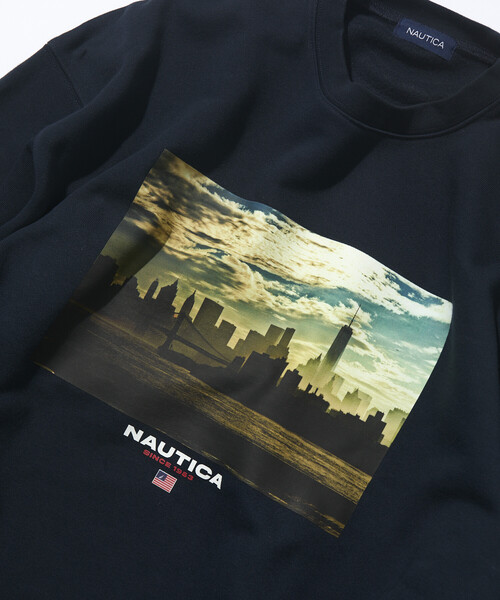 NAUTICA(ノーティカ)の「NAUTICA/ノーティカ Jiro Konami CREW SWEAT 1(スウェット・メンズ・ライトグレー/ネイビー・SMALL/MEDIUM/LARGE/X-LARGE)」の7枚目の写真