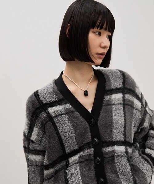 ADAM ET ROPE'(アダムエロペ)の「【WEB限定】ジャカードフェザーカーディガン(カーディガン/ボレロ・レディース・ブラウン系その他/グレー/ダークブラウン・FREE)」の20枚目の写真