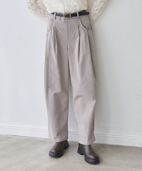 ROPE' PICNIC(ロペピクニック)の「トリコットコーデュロイジャージーパンツ(その他パンツ・レディース・ダークブラウン/グレー/キナリ・S/M/L)」の1枚目の写真