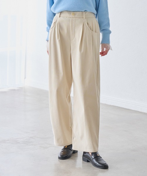 ROPE' PICNIC(ロペピクニック)の「トリコットコーデュロイジャージーパンツ(その他パンツ・レディース・ダークブラウン/グレー/キナリ・S/M/L)」の2枚目の写真