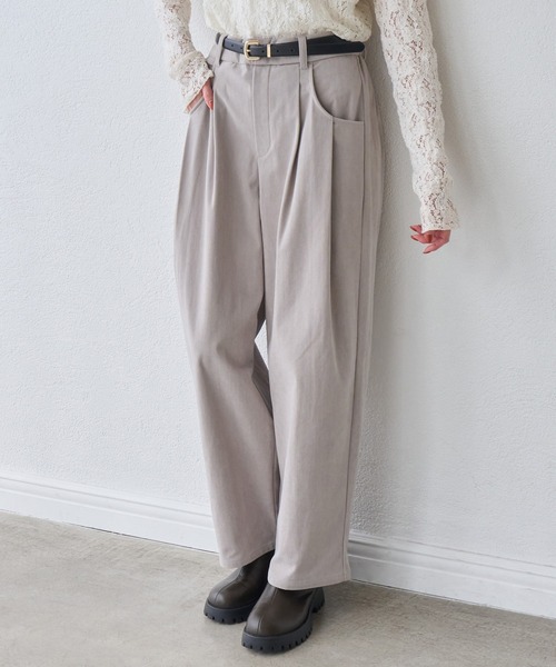 ROPE' PICNIC(ロペピクニック)の「トリコットコーデュロイジャージーパンツ(その他パンツ・レディース・ダークブラウン/グレー/キナリ・S/M/L)」の6枚目の写真