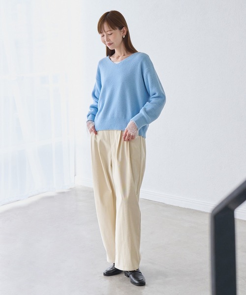 ROPE' PICNIC(ロペピクニック)の「トリコットコーデュロイジャージーパンツ(その他パンツ・レディース・ダークブラウン/グレー/キナリ・S/M/L)」の11枚目の写真
