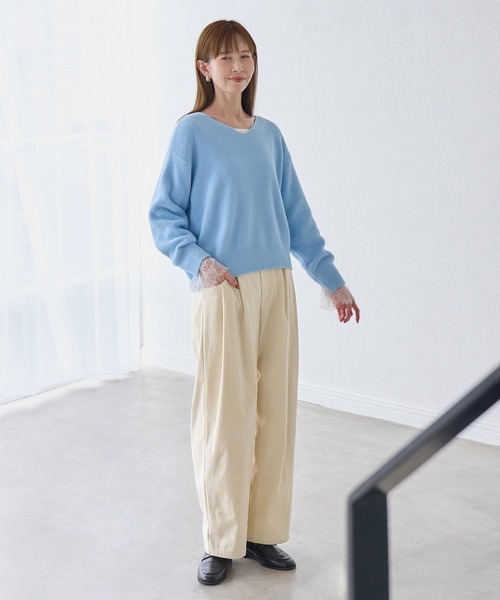 ROPE' PICNIC(ロペピクニック)の「トリコットコーデュロイジャージーパンツ(その他パンツ・レディース・ダークブラウン/グレー/キナリ・S/M/L)」の12枚目の写真