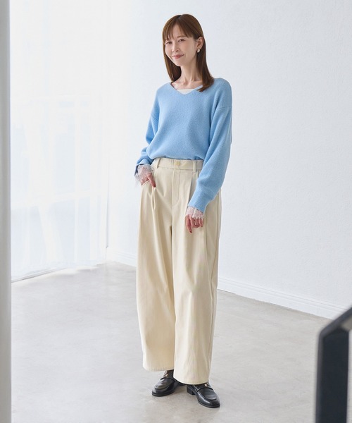 ROPE' PICNIC(ロペピクニック)の「トリコットコーデュロイジャージーパンツ(その他パンツ・レディース・ダークブラウン/グレー/キナリ・S/M/L)」の13枚目の写真