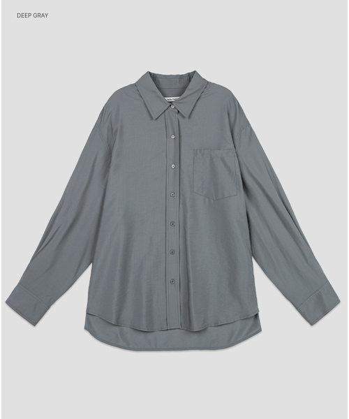 ATELIER NAIN(アトリエナイン)の「(BL-4451)LAHT STRIPE オーバーサイズシャツ(シャツ/ブラウス・レディース・オリーブ/ダークグレー/ライトピンク・FREE)」の2枚目の写真