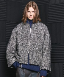 DANTON/ダントン フリースカラーレスジャケット FLEECE COLLARLESS