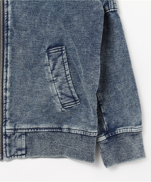 VENCEEXCHANGE（ヴァンスエクスチェンジ）の「kids デニム裏毛 MA-1（MA-1・キッズ・ブルー・130cm/140cm/150cm/120cm）」の4枚目の写真