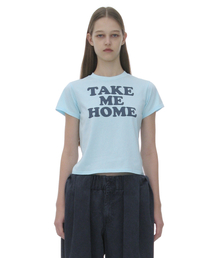 TMH プリントショートスリーブTシャツ_スカイ
