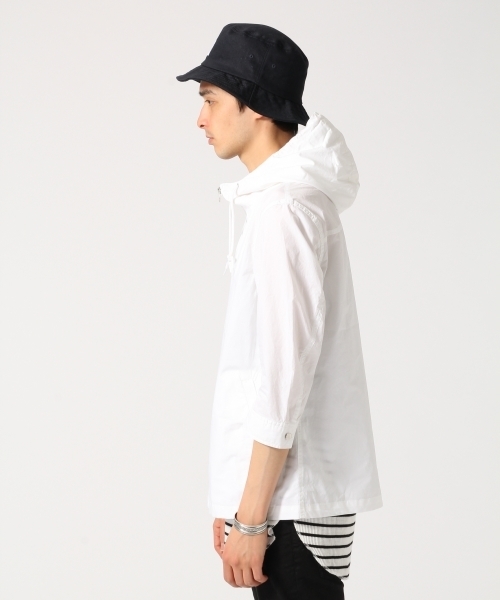 RAGEBLUE（レイジブルー）の「タイプライターシャツパーカ7分袖/719175（シャツ/ブラウス・メンズ・ネイビー/ホワイト/グリーン・MEDIUM/LARGE）」の5枚目の写真