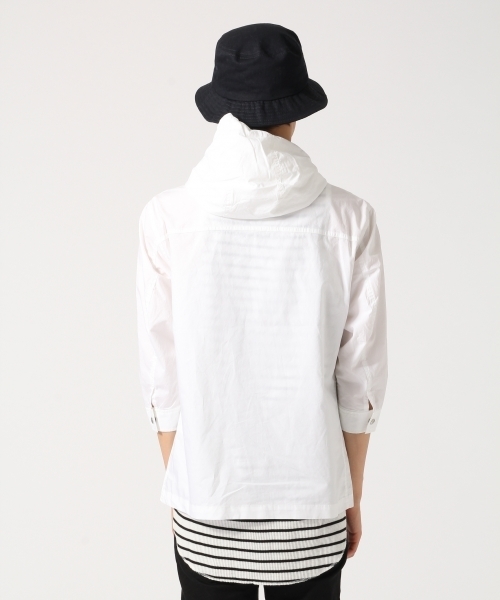 RAGEBLUE（レイジブルー）の「タイプライターシャツパーカ7分袖/719175（シャツ/ブラウス・メンズ・ネイビー/ホワイト/グリーン・MEDIUM/LARGE）」の6枚目の写真