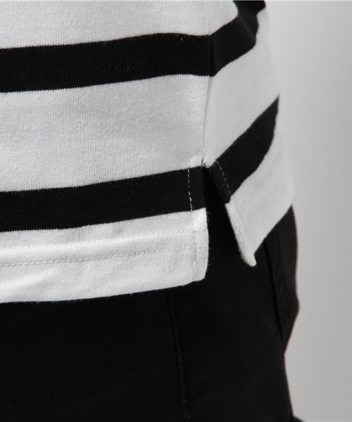 A.S.M（エーエスエム）の「ボーダーＴシャツ（Tシャツ/カットソー・メンズ・ブラック×ホワイト/ホワイト×ブラック/ホワイト×ネイビー/ブルー系その他・50/48）」の13枚目の写真
