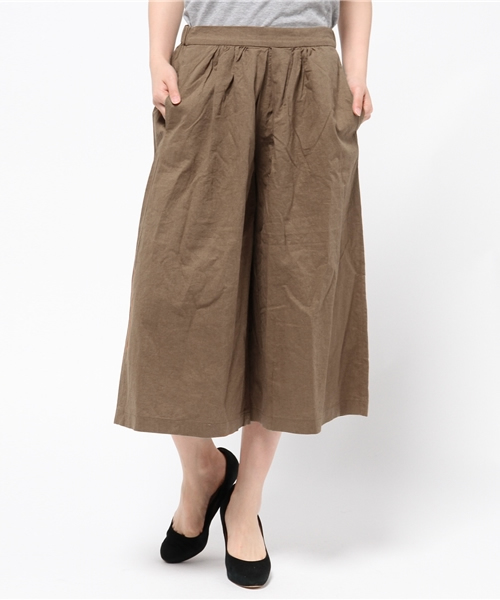 LBC(エルビーシー)の「 コットンリネンレーヨンガウチョパンツ(その他パンツ・レディース・ブラウン/ネイビー/オフホワイト・MEDIUM/LARGE)」の2枚目の写真